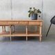 Coffee table double pull-out trays