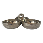 Silver-plated duck serving dish