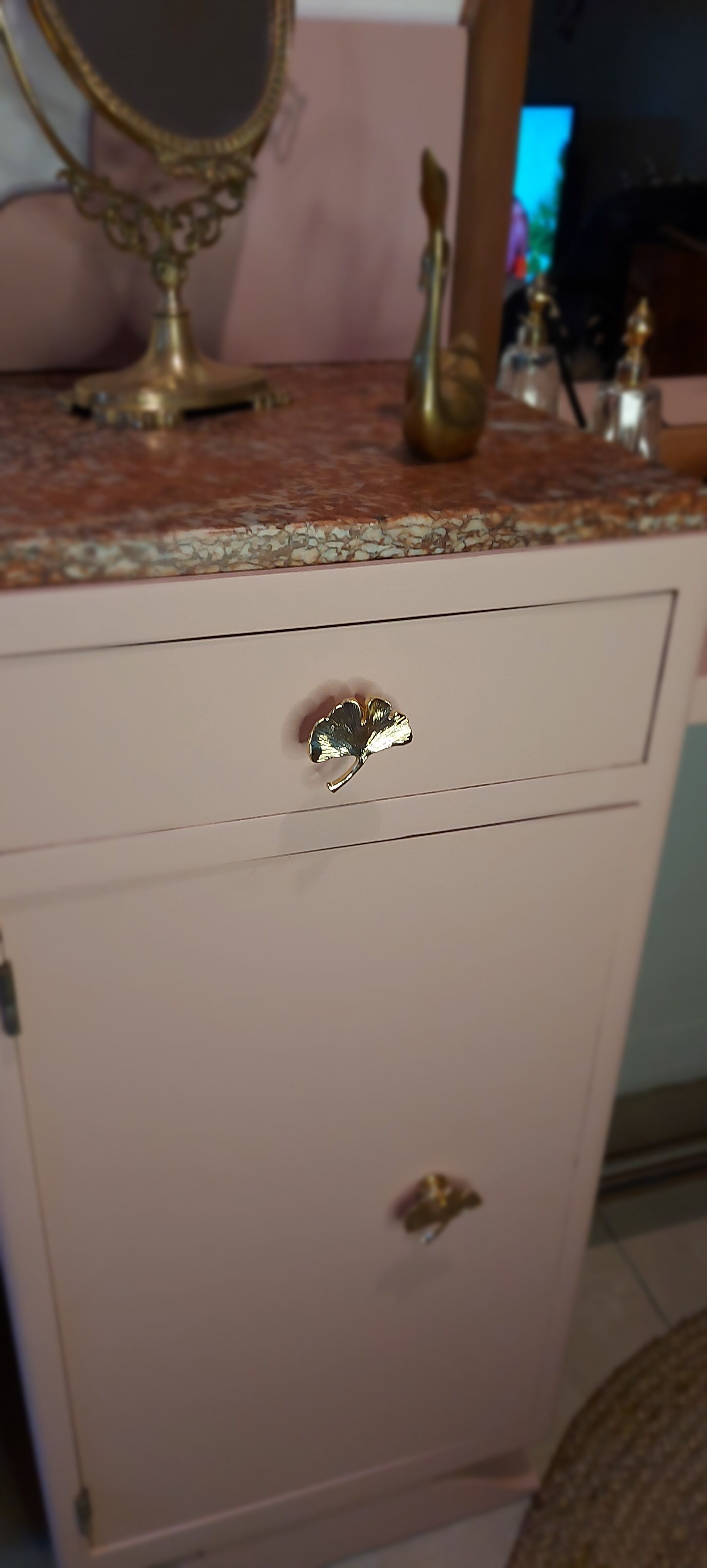 Art Deco dressing table / bedside table set