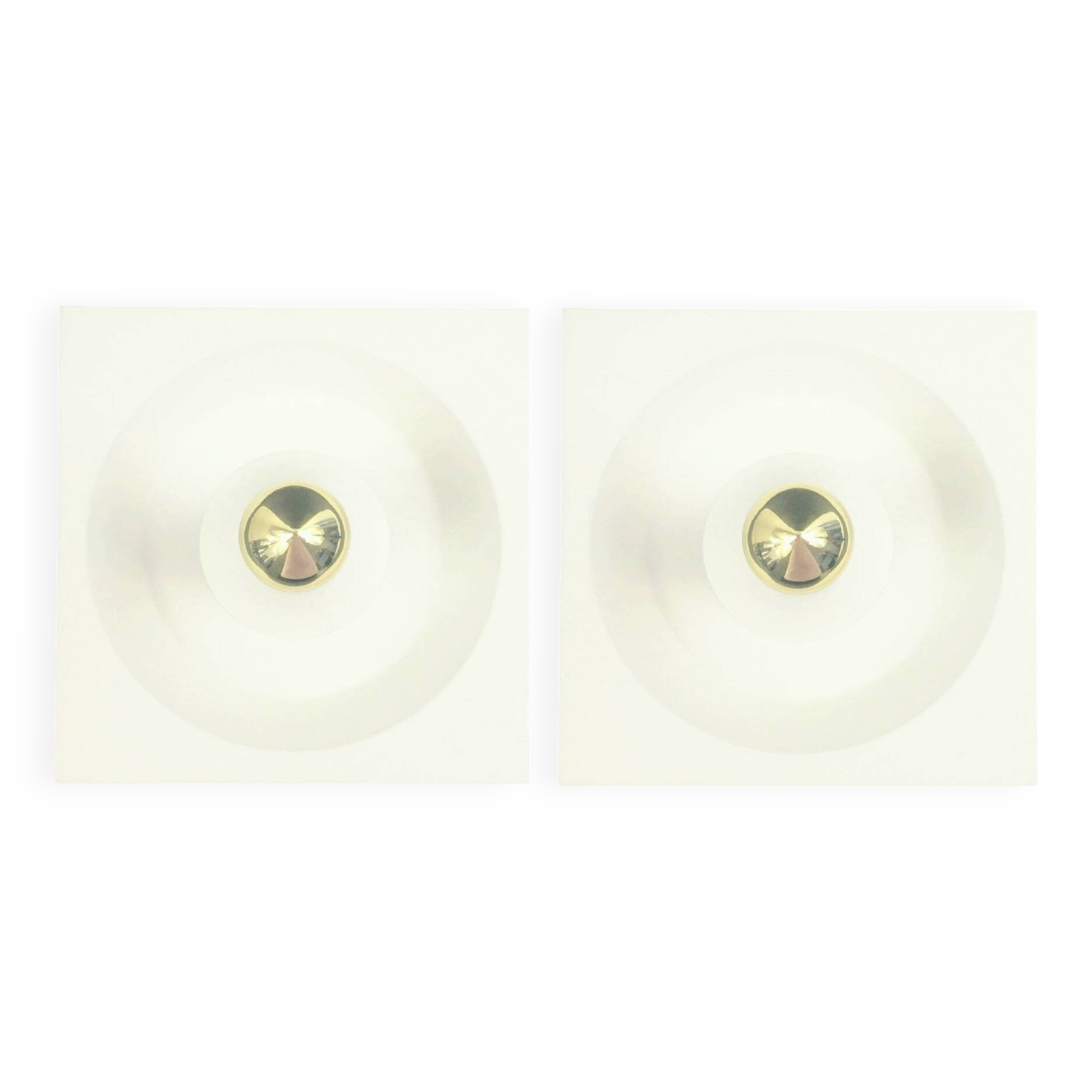 Pair of Space Age Wall Lamps by K. Hempel for Kaiser Leuchten, Germany, 70s