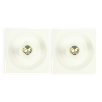 Pair of Space Age Wall Lamps by K. Hempel for Kaiser Leuchten, Germany, 70s