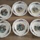 6 plates of the obernai decoration service by Henri Loux