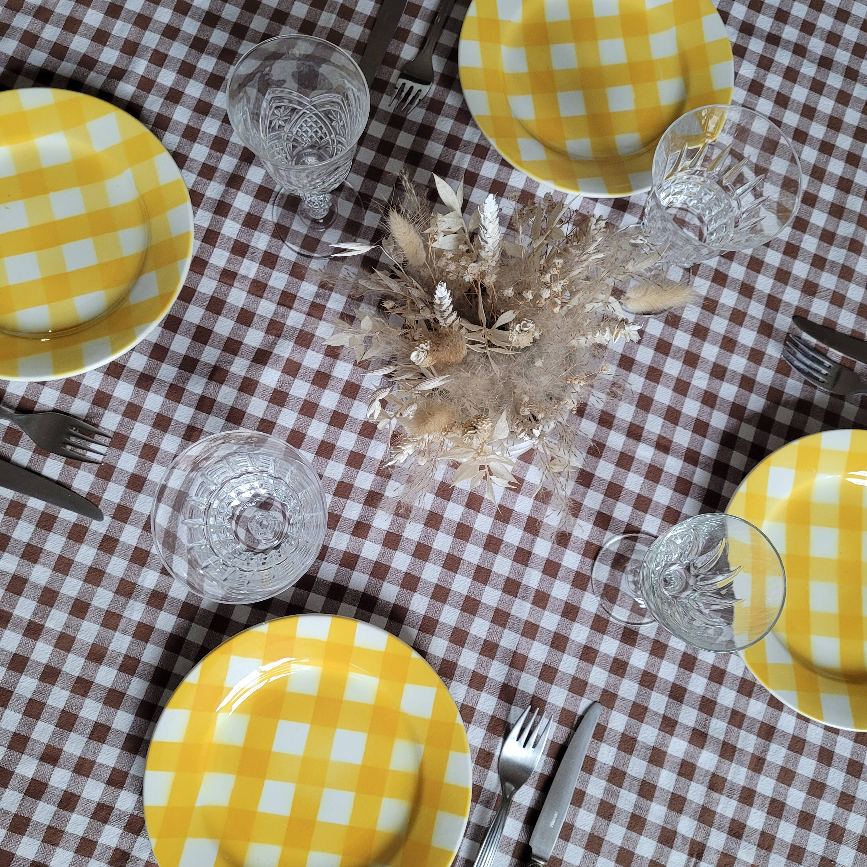 La Redoute x Selency set of 4 yellow dessert plates