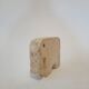 Three elephant statuettes travertine paperweight - Fratelli Mannelli made in Italy - vintage