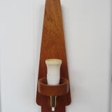 Scandinavian teak and glass wall lamp