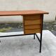 Desk with 2 drawers, leather top, Havana, 1950.