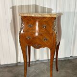 Louis XV style bedside table in marquetry