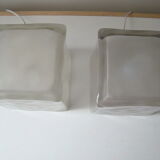 Paire de lampes glacon vintage ikea