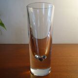 4 high glasses Heavy bullet glass Carlo Moretti Italy 1980 signed