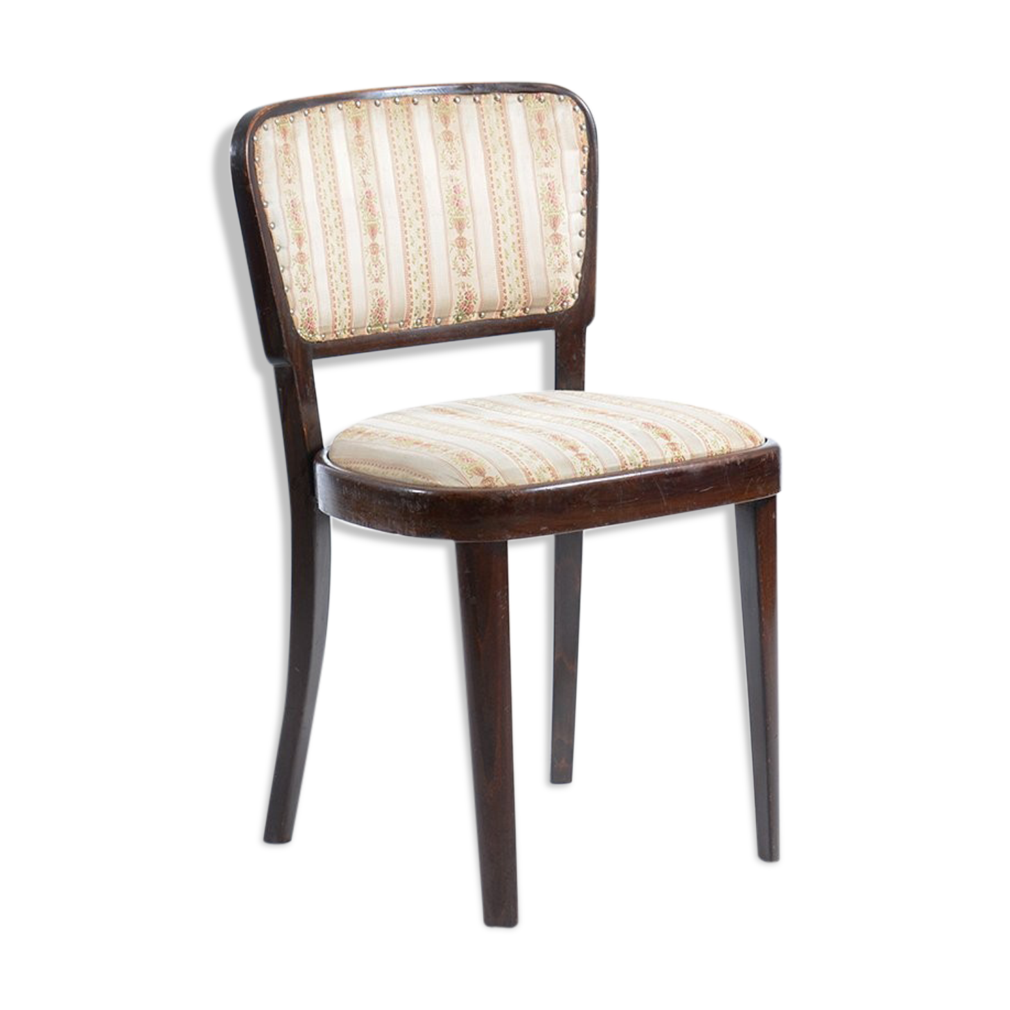 Original dining chair by Thonet in original vintage fabric, 1940