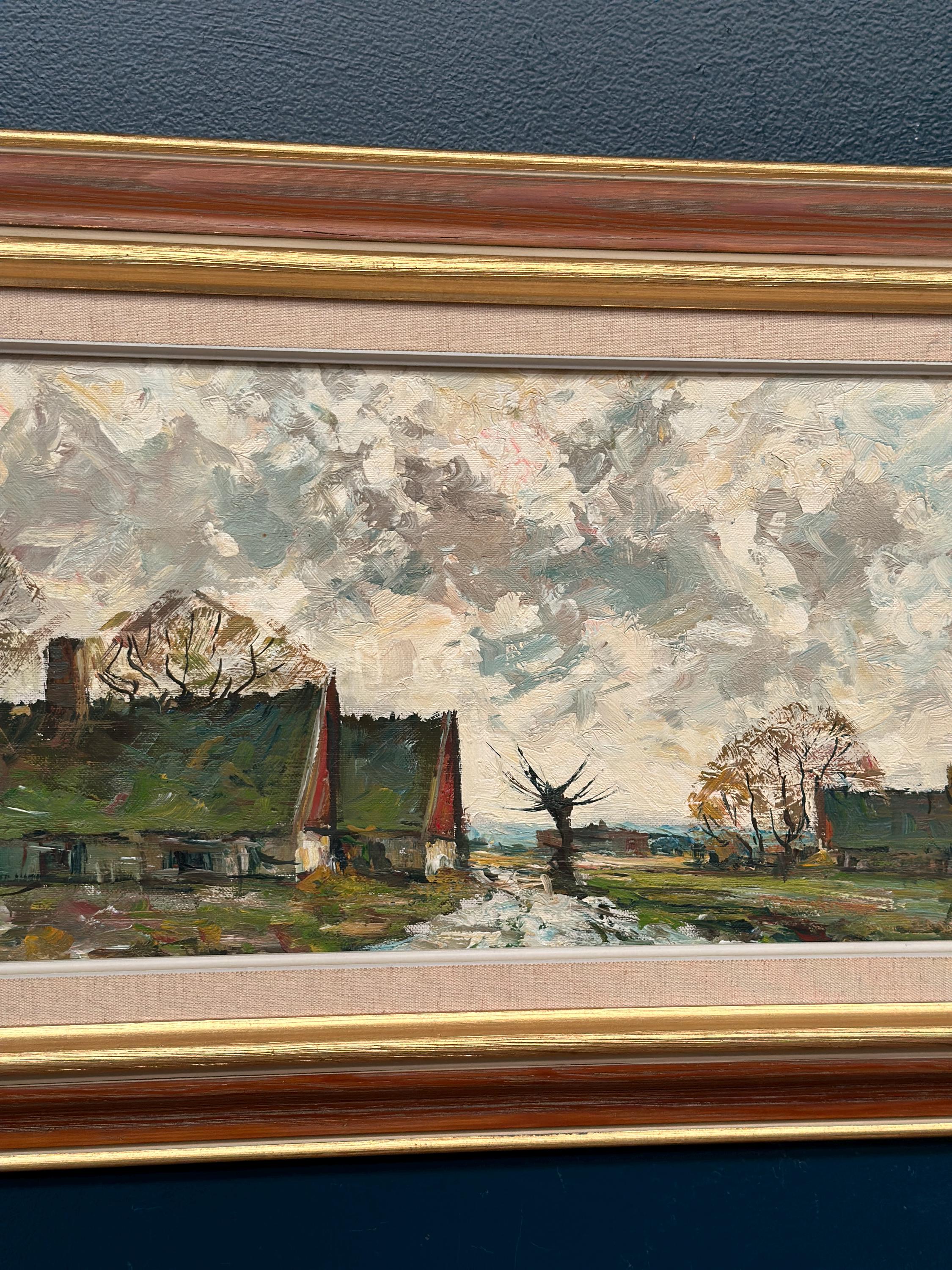 Huile sur toile scandinave – « Campagne » par Holmult