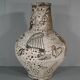 Vallauris ceramic vase signed Bessone décor orchestra instrument music