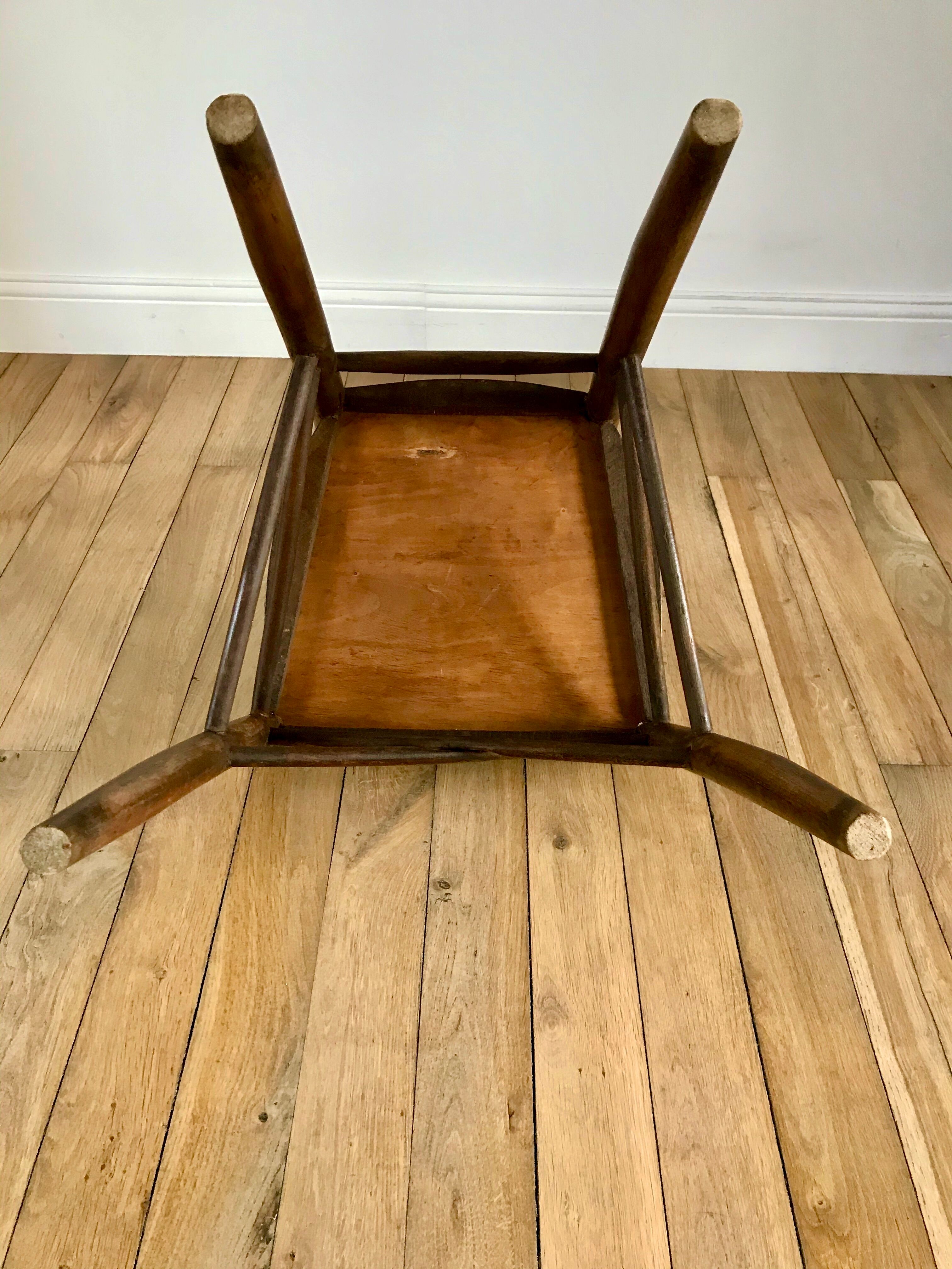 old wooden bistro chair early twentieth century