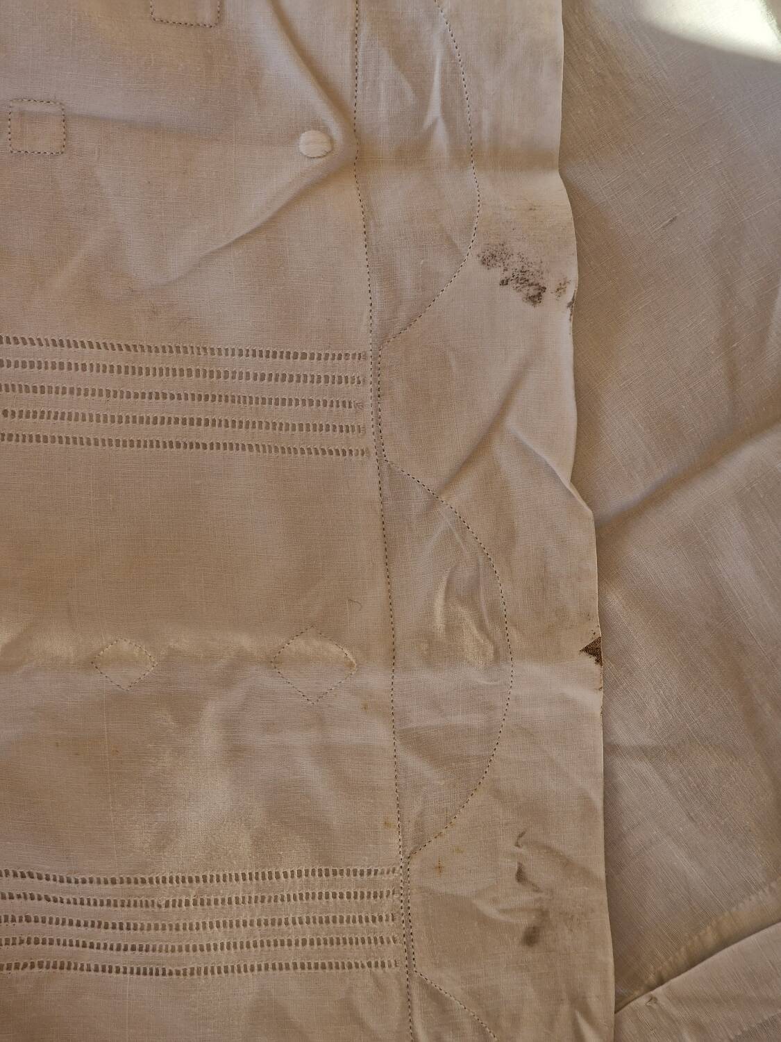 2 Art Nouveau monogrammed pillowcases