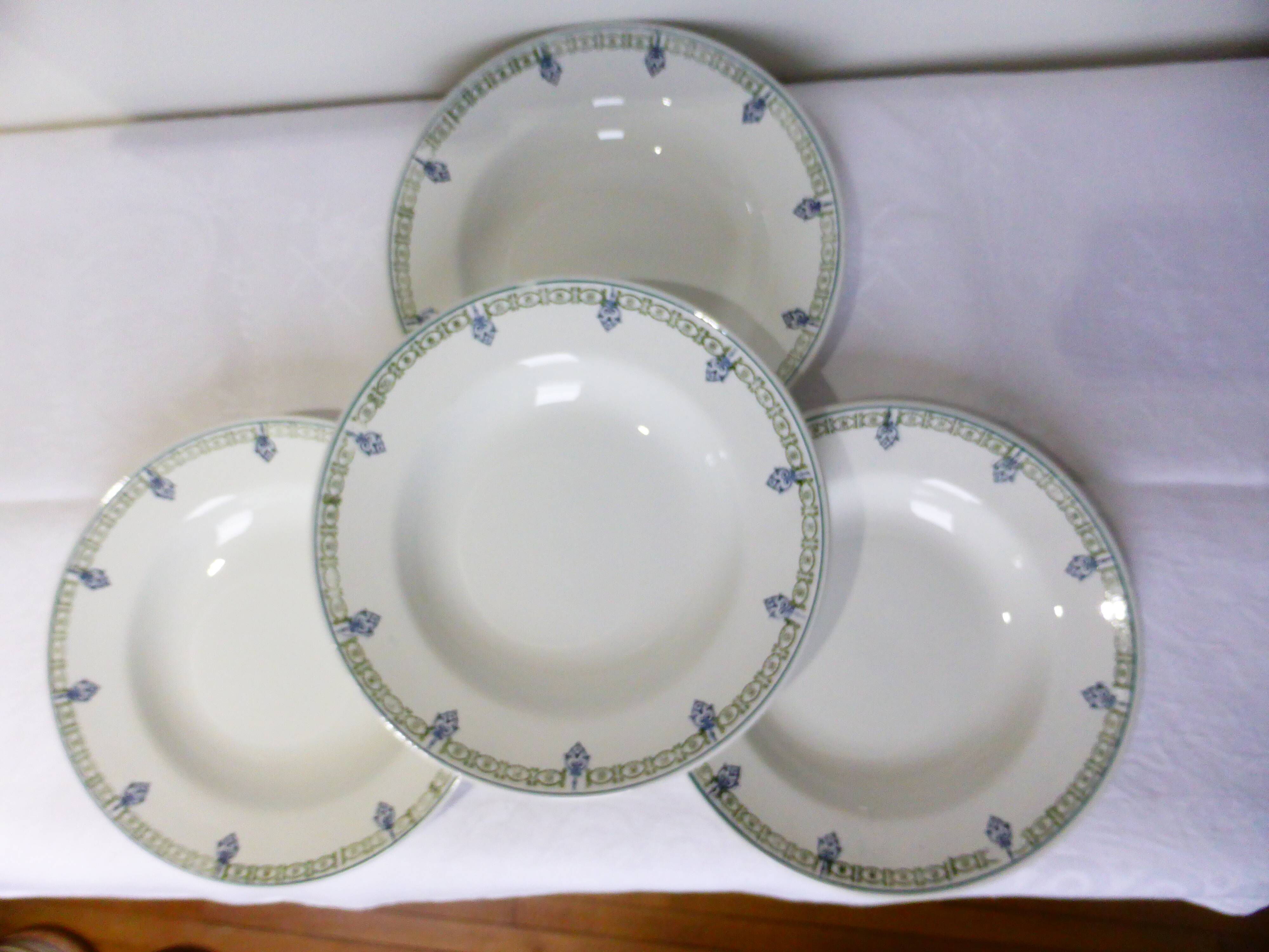 4 vintage St Amand soup plates 211259