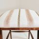 Rustic Beech Bar Stools – Striped Jacquard Fabric