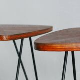 Paire de tables d'appoint années 50 - Design italien - Décoration vintage - Isa - Campo - Medea