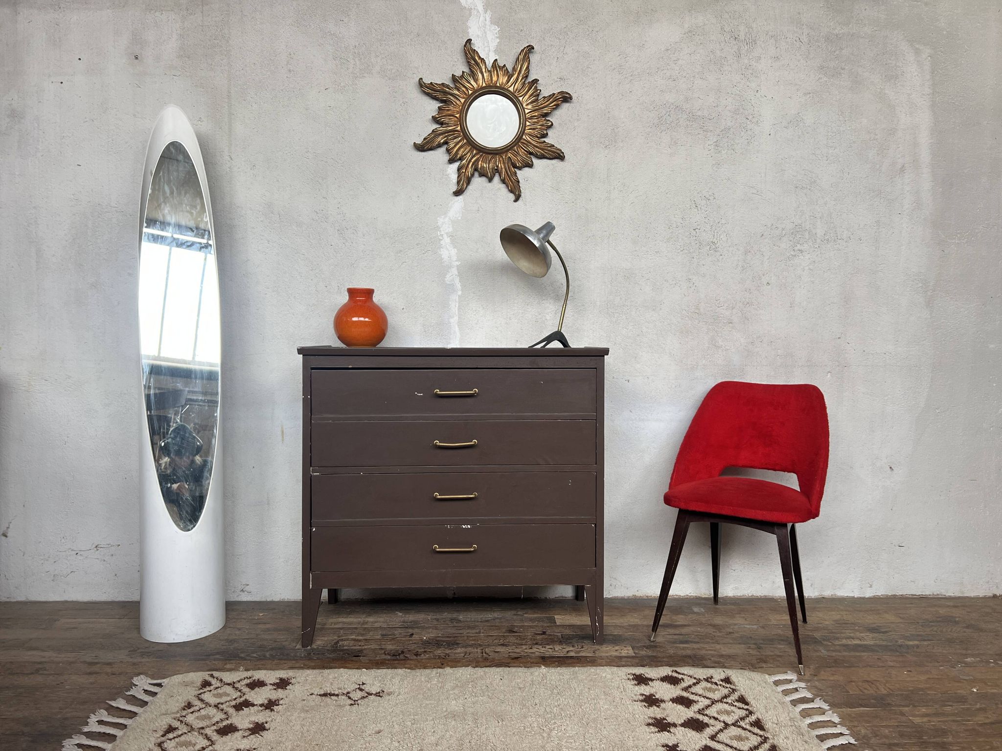 Vintage Scandinavian-style chest of drawers