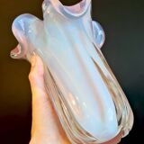 “Fleur Opaline” vase in glass
