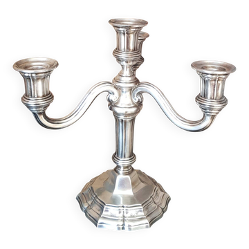 silver candelabrum chandelier with 4 candles