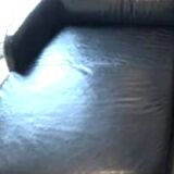 Leather corner sofa