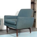 Italian Mid-century wood modern armchairs from 60s