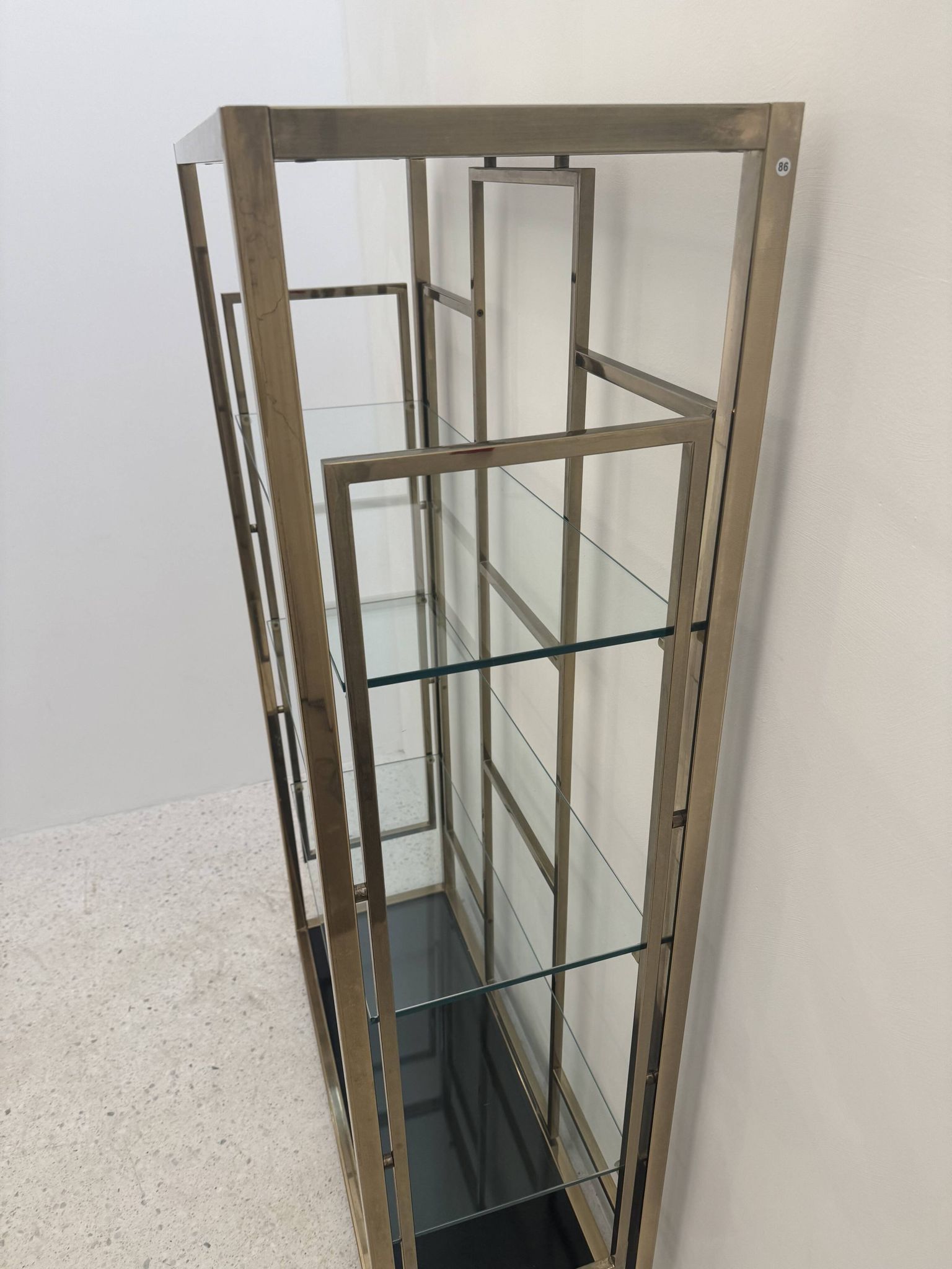 Étagère métal doré années 70s