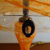 Blown glass mushroom lamp