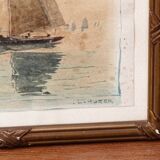 Brittany watercolor, signed Louis Roger