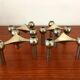 4 candlesticks Frtiz Nagel vintage 70s