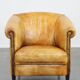 Cow leather English style club chair