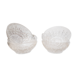 Set 6 cups chiseled glass