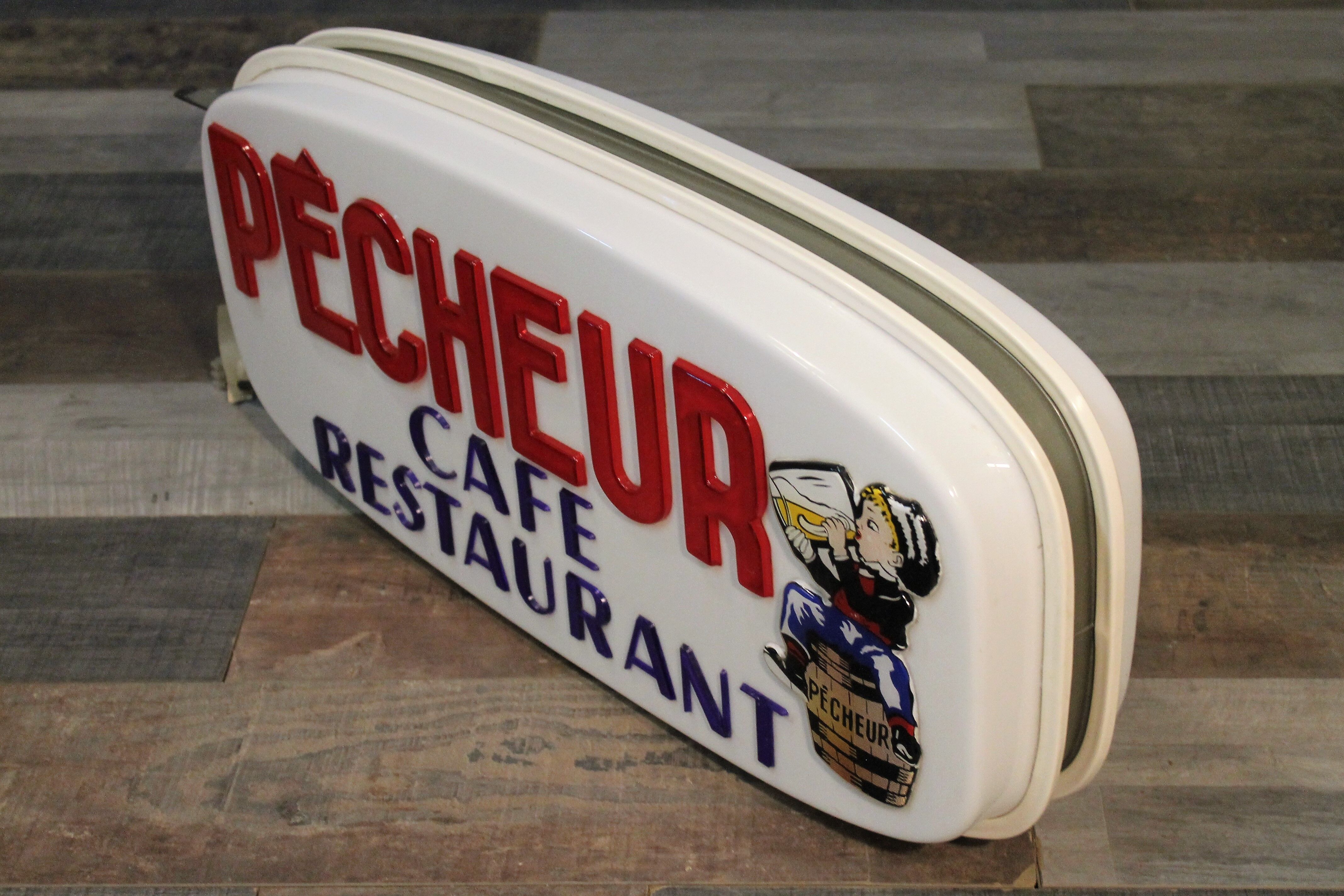 Double-sided light sign Fisherman's Beer, 1950s