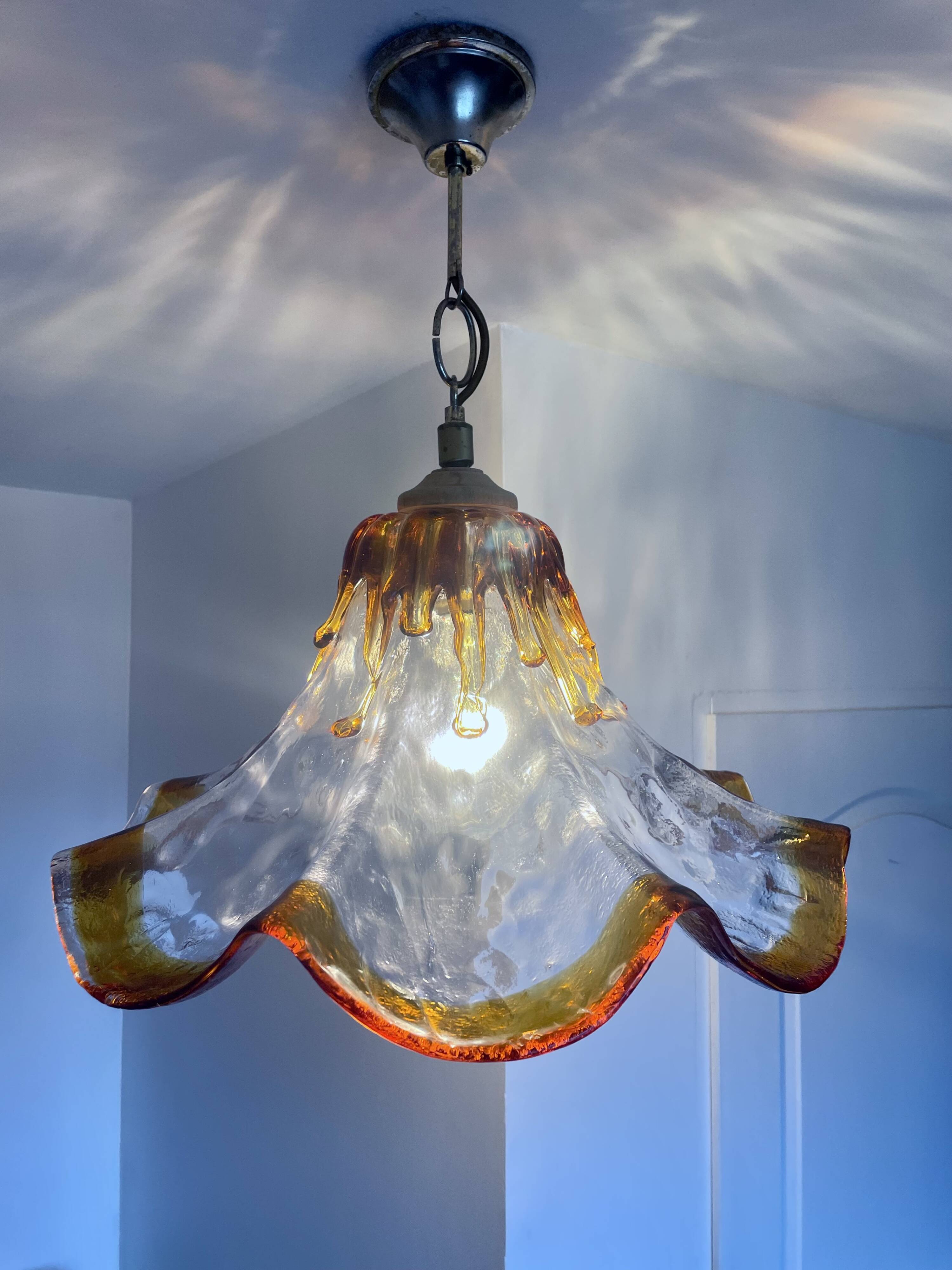 Murano glass pendant from the 1960s to 1970s.