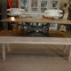 Banc en orme massif