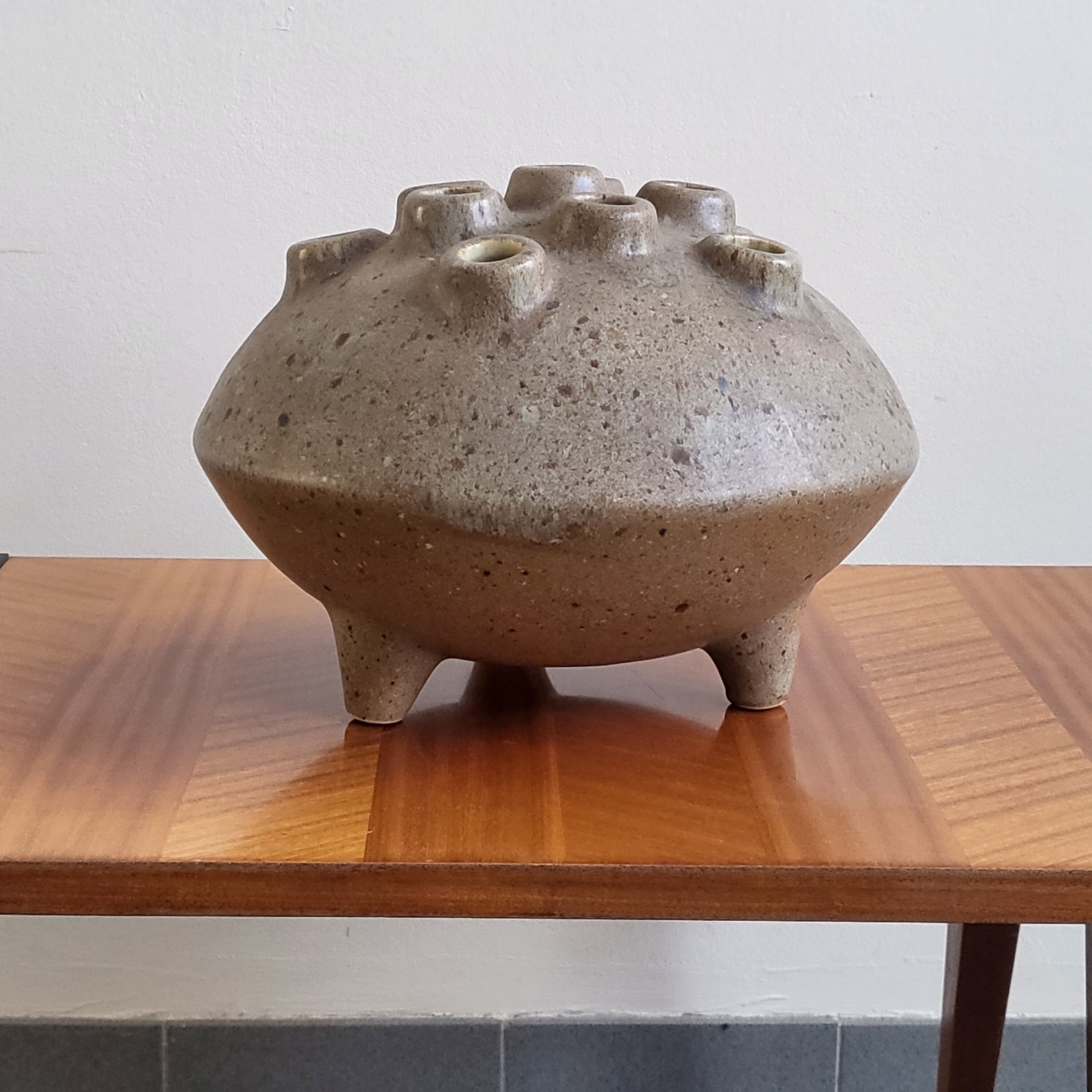 Vintage picnic vase la Poterie Périgordine in stoneware 1960