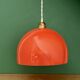 Vintage orange glass pendant globe