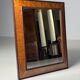 Vintage mirror with ribbed frame