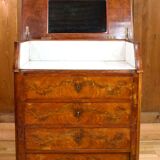 Mahogany and marble toilet chest of drawers - louis philippe period 19th century