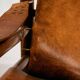 Hungarian calf leather lounge chair