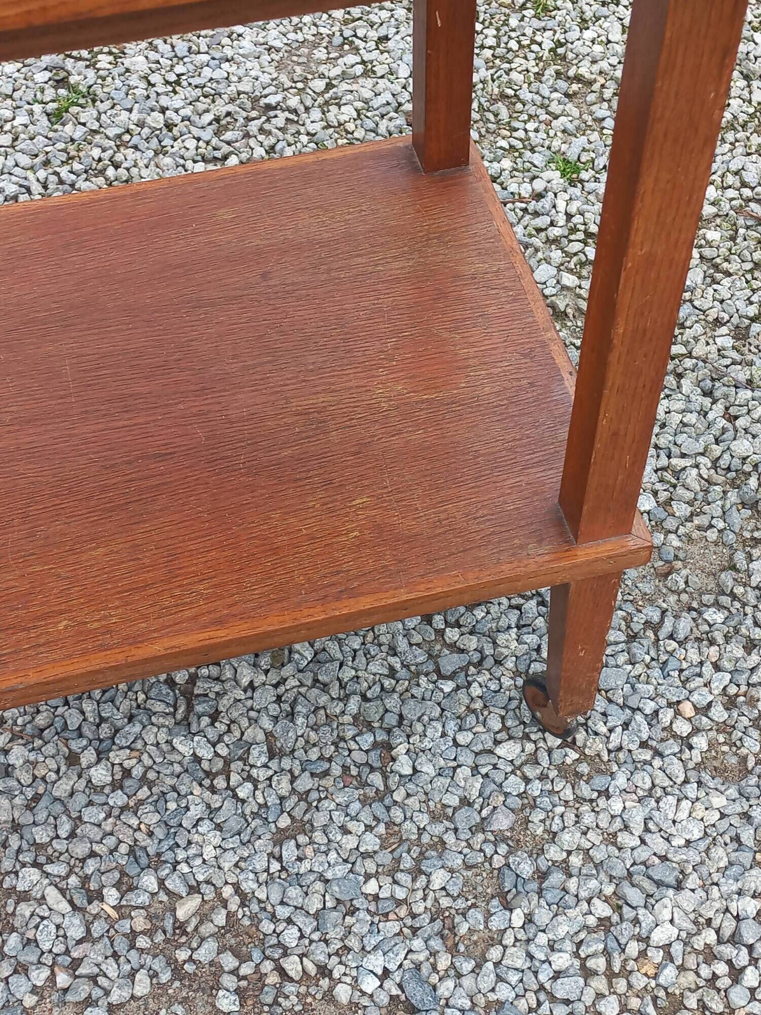 Pair of vintage 50s oak side tables