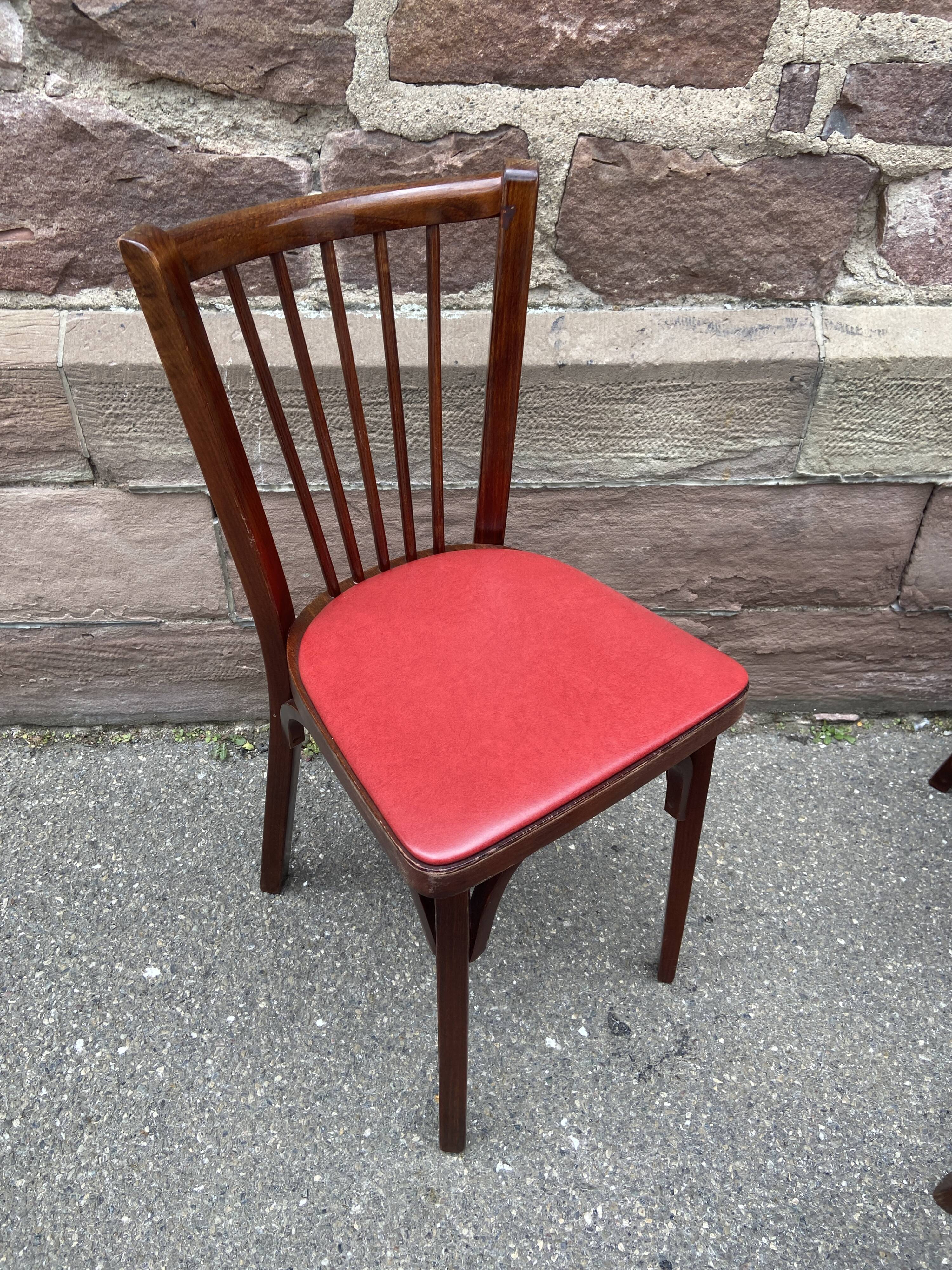6 Baumann bistro chairs Nr 12 fanett 1960