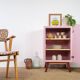Pink storage cabinet