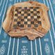 olive wood chess games, rustic handmade games