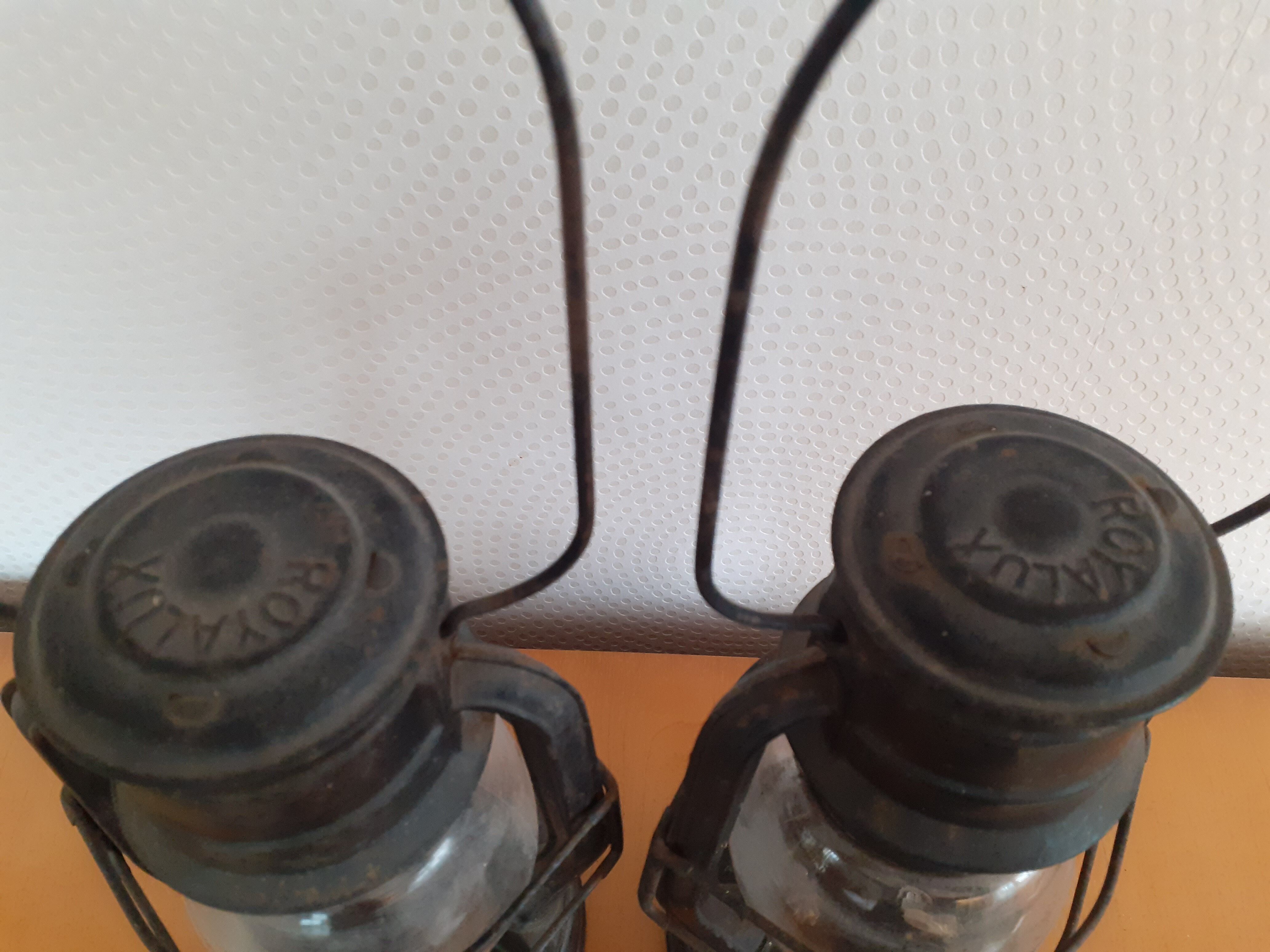 Duo of royalux old storm lamps