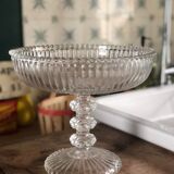 Vintage molded glass stand cup