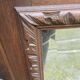 Renaissance style castle hunting mirror Louis XIII carved oak 1880