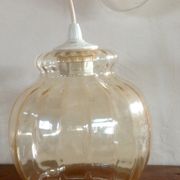 Suspension plafonnier en verre vintage
