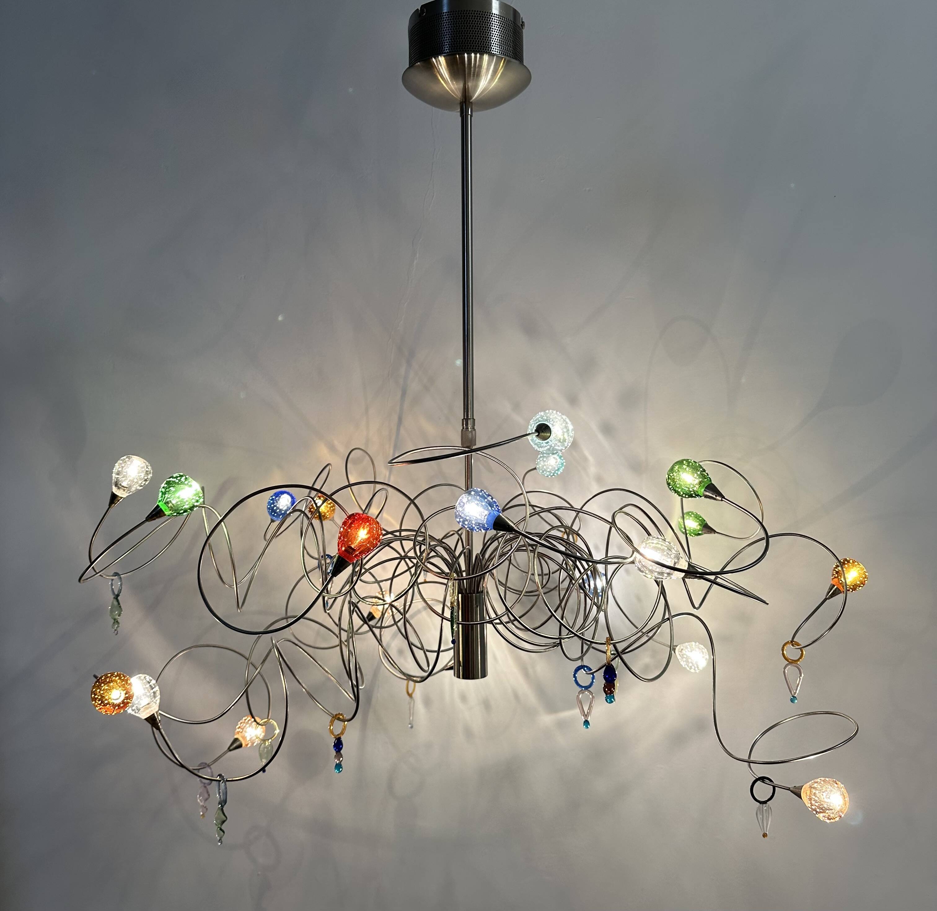 Harco Loor style Strawberry design hanging lamp , 1990’s