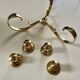 Gold-plated brass candlestick